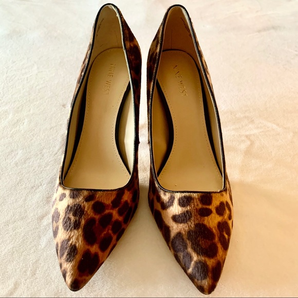 NWOT Nine West “Tatiana” leopard hair calf pumps - Picture 3 of 8